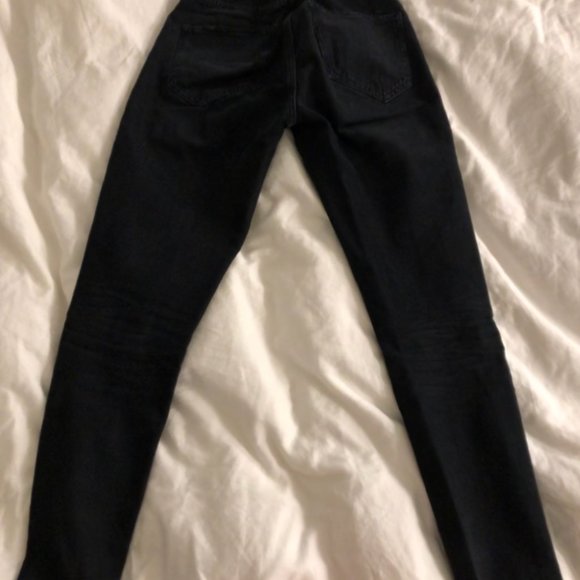 agolde jamie black high rise denim jean 24 - Picture 4 of 4